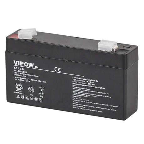 Acumulator Stationar AGM VRLA 6V 1.3AH Vipow