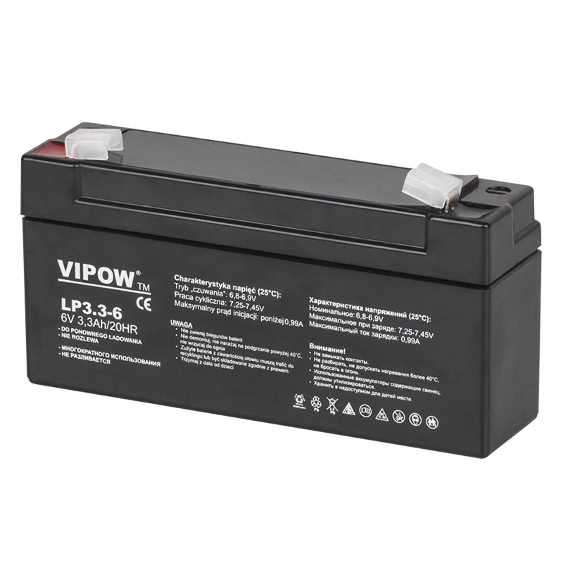 Acumulator Stationar Agm Vrla 3.3ah Vipow Bat 0205 cu baterie reincarcabila