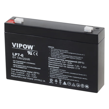 Acumulator Stationar Agm Vrla 7ah Vipow Bat 0207 cu baterie reincarcabila