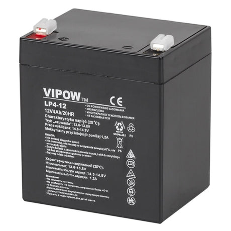 Acumulator Stationar AGM VRLA 12V 4AH Vipow