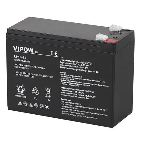 Acumulator Stationar AGM VRLA 12V 10AH Vipow