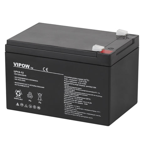 Acumulator Stationar AGM VRLA 12V 12AH Vipow