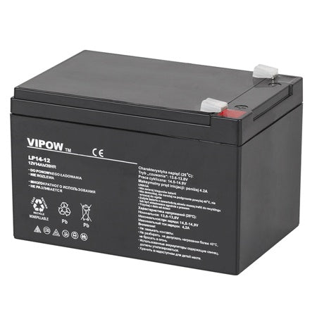 Acumulator Stationar Agm 14ah Vipow Vrla 12V cu baterie reincarcabila