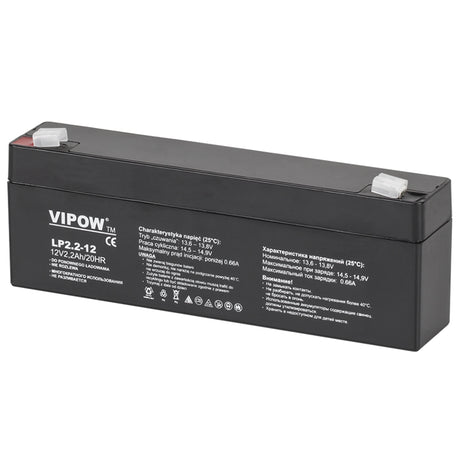 Acumulator Stationar AGM VRLA 12V 2.2AH Vipow