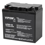 Acumulator Stationar Agm 55ah Vipow Vrla 12V cu baterie reincarcabila