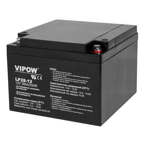 Acumulator Stationar AGM VRLA 12V 28AH Vipow