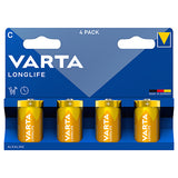 Baterie Alcalina Longlife Bl 4 Buc Varta Lr 14 cu baterie reincarcabila