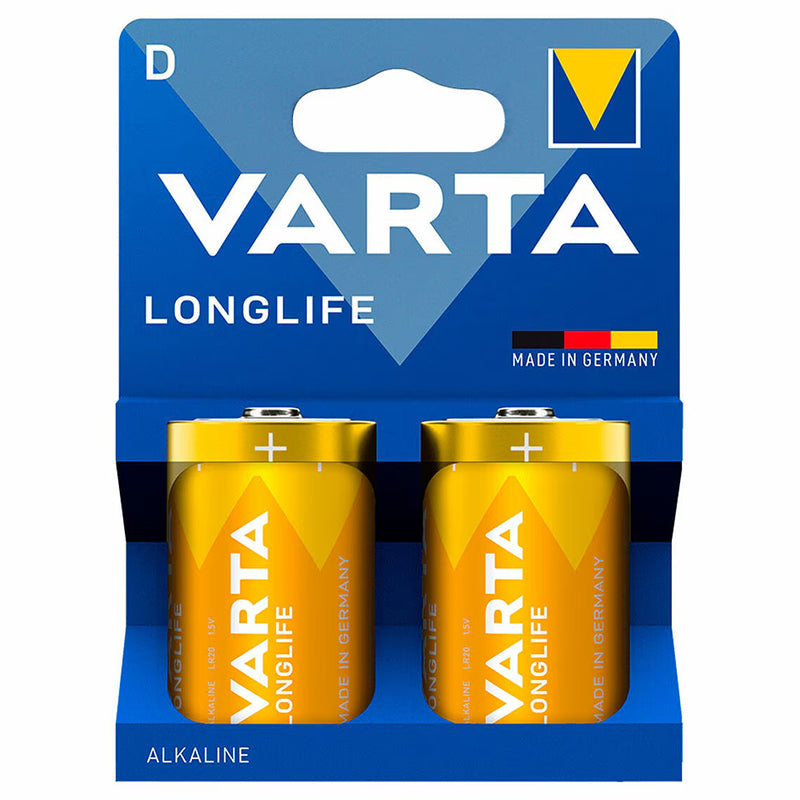 Baterie Alcalina Longlife Bl 2 Buc Varta Lr 20 cu baterie reincarcabila