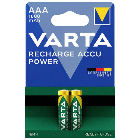 Acumulatori AAA 1000MAH Blister 2 Buc Varta