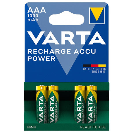 Acumulatori AAA 1000MAH Blister 4 Buc Varta