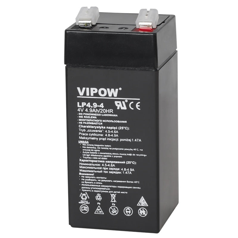 Acumulator Stationar Agm Vrla 4.9ah Vipow Bat 0271 cu baterie reincarcabila