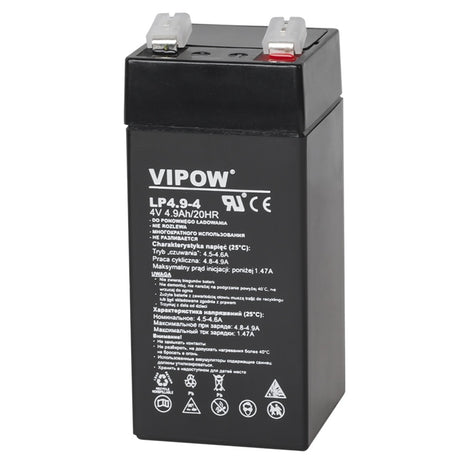 Acumulator Stationar AGM VRLA 4V 4.9AH Vipow