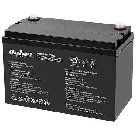 Acumulator Stationar Agm 100ah Rebel Vrla 12V cu baterie reincarcabila