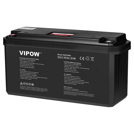 Acumulator Lifepo4 100ah cu Bms Vipow Bat 0495 cu baterie reincarcabila