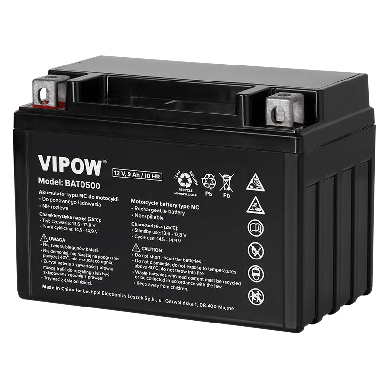 Acumulator Vehicule Electrice 9ah 10hr Vipow Bat 0500 cu baterie reincarcabila