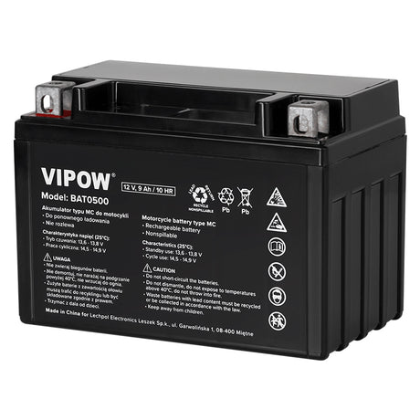 Acumulator Vehicule Electrice 9ah 10hr Vipow Bat 0500 cu baterie reincarcabila