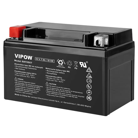 Acumulator Vehicule Electrice 7ah 10hr Vipow Bat 0507 cu baterie reincarcabila