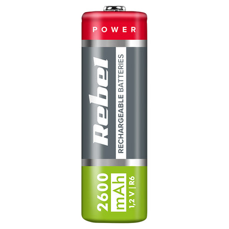 Acumulatori Ni-mh Aa R6 Blister 4 Buc Rebel Bat 2012 cu baterie 2600 mAh