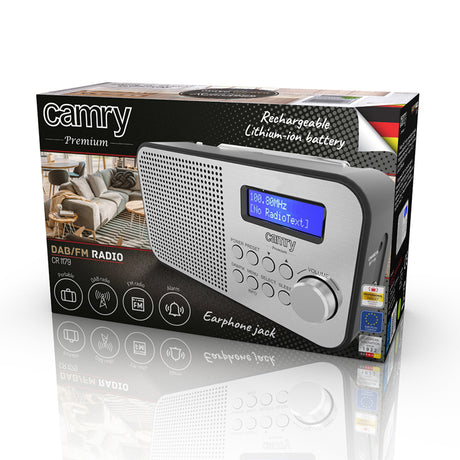 Radio cu ceas DAB+ Camry CR 1179 cu radio FM, alarma si afisaj LCD