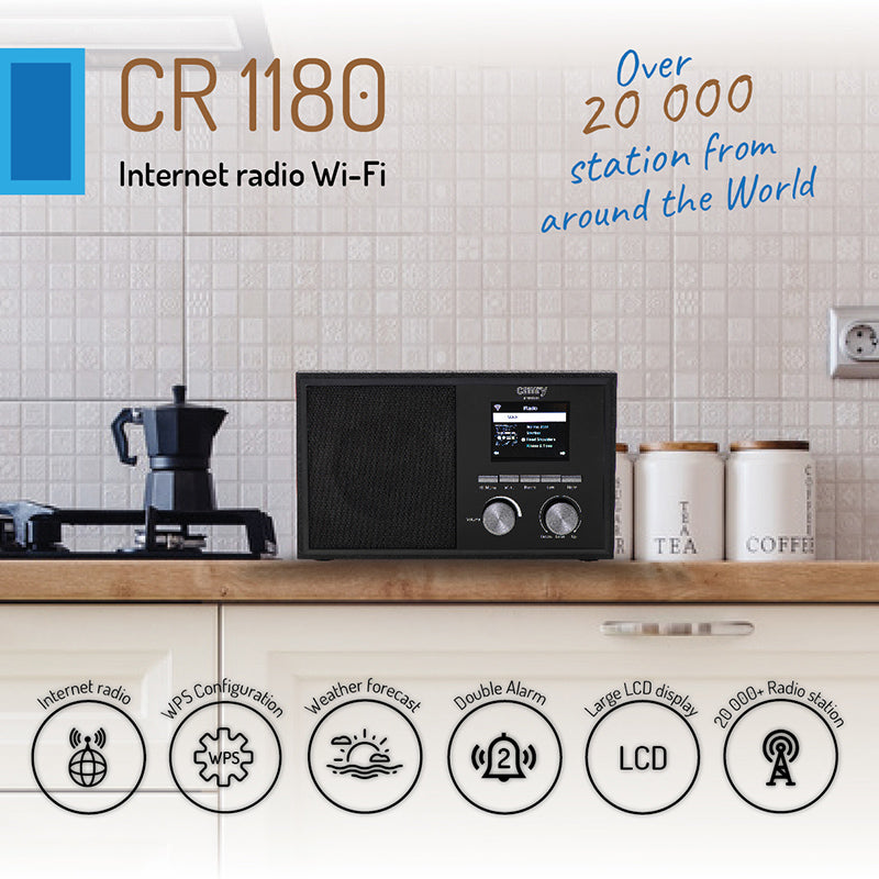 Radio internet Camry CR 1180 cu DAB+, Internet WiFi si AUX