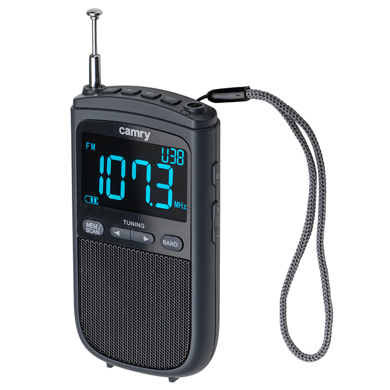 Mini Radio Portabil Camry CR 1905 cu radio FM, alarma, afisaj LCD si baterie 900 mAh