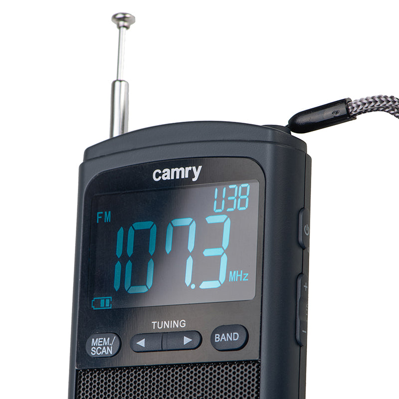 Mini Radio Portabil Camry CR 1905 cu radio FM, alarma, afisaj LCD si baterie 900 mAh