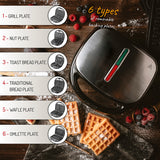Sandwich Maker 6 in 1 Camry CR 3057 cu DAB+