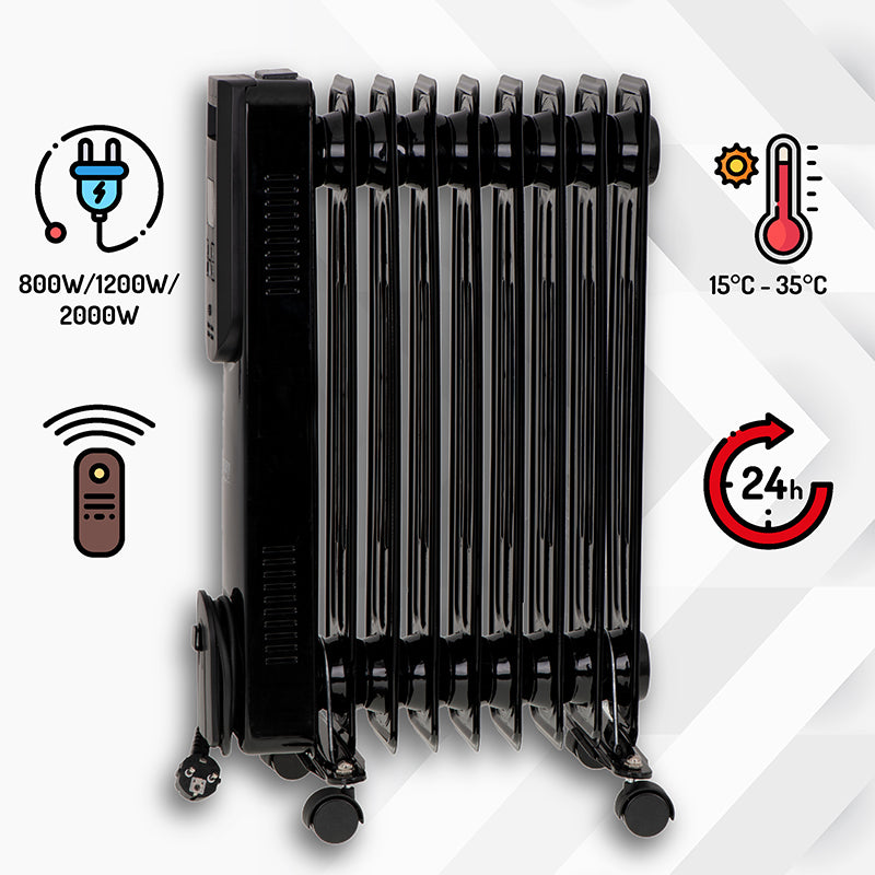 Radiator Ulei 9 Elementi Camry CR 7810 cu afisaj LED si Telecomanda