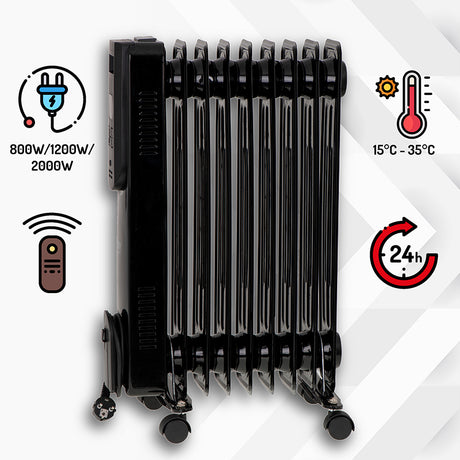 Radiator Ulei 9 Elementi Camry CR 7810 cu afisaj LED si Telecomanda