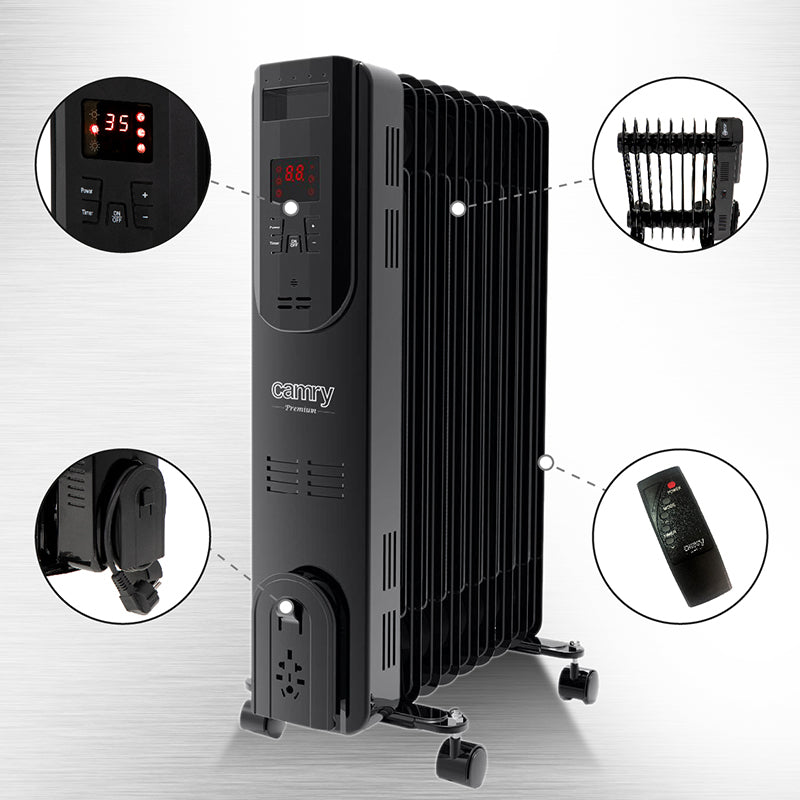 Radiator Ulei 9 Elementi Camry CR 7810 cu afisaj LED si Telecomanda