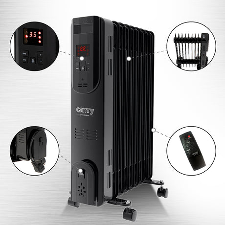 Radiator Ulei 9 Elementi Camry CR 7810 cu afisaj LED si Telecomanda