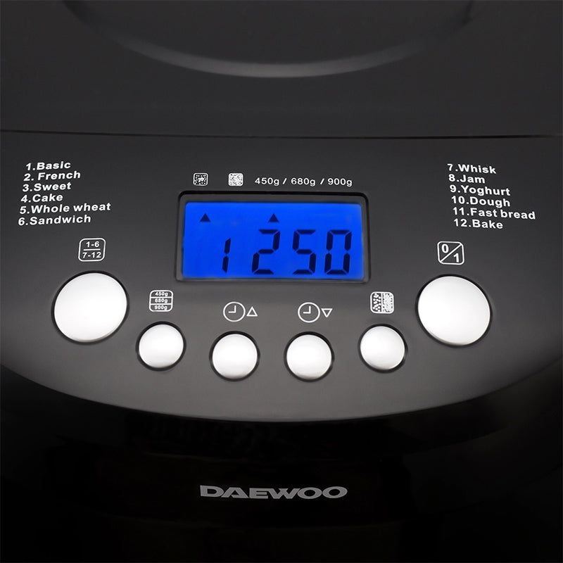 Masina de Facut Paine 600 W Daewoo cu afisaj LCD