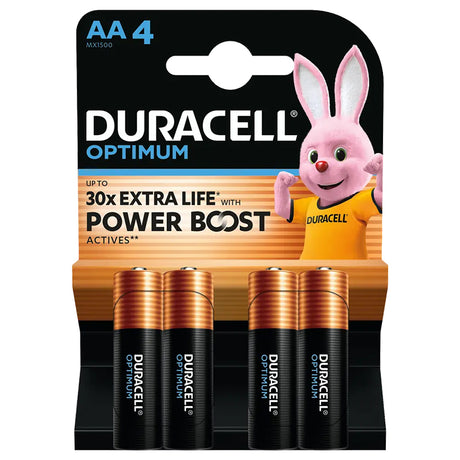 Baterie Alcalina Duracell Optimum Blister 4 Buc Lr 06 cu baterie reincarcabila