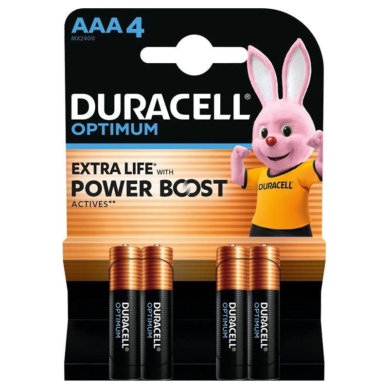 Baterie Alcalina Duracell Optimum Blister 4 Buc Lr 03 cu baterie reincarcabila