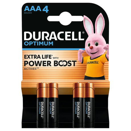 Baterie Alcalina Duracell Optimum Blister 4 Buc Lr 03 cu baterie reincarcabila