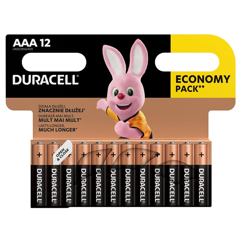 Baterie Alcalina Duracell Blister 12 Buc Lr 03 cu baterie reincarcabila