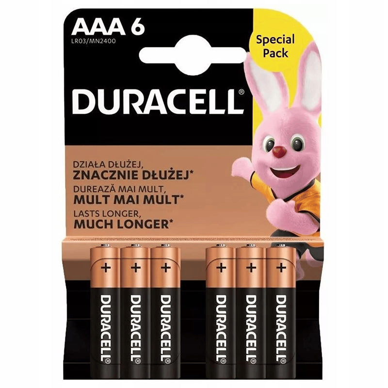 Baterie Alcalina Duracell Blister 6 Buc Lr 03 cu baterie reincarcabila