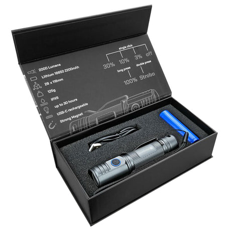 Lanterna LED Fl-2000r Buddy Everactive cu baterie 2200 mAh si USB
