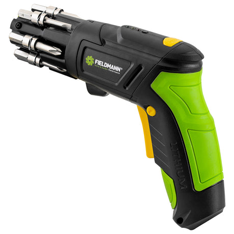 Trusa Scule cu Surubelnita Electrica Fieldmann cu baterie 1300 mAh