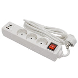 Prelungitor 3 Prize cu Intrerupator si 1.5m cu USB