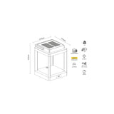 Lampa Masa Incarcare Solara 300lm cu baterie reincarcabila si USB