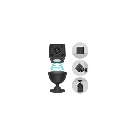 Camera Mini Wi-fi Indoor Isnatch HD 720p cu Internet WiFi, baterie reincarcabila, Card SD si Sunet Stereo