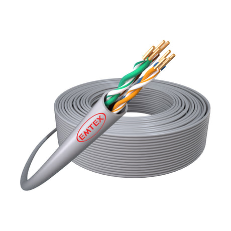 Cablu UTP CAT5E Cupru 24AWG 305M Emtex