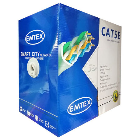Cablu UTP CAT5E Cupru 24AWG 305M Emtex