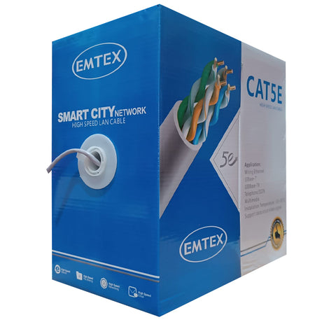 Cablu UTP CAT5E Cupru 25AWG 0.45MM 305M Emtex