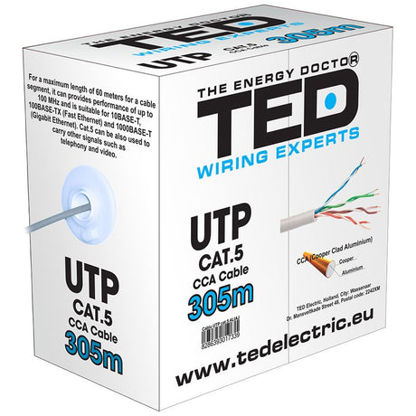 Cablu Utp Cat 5 Cca 305m Ted
