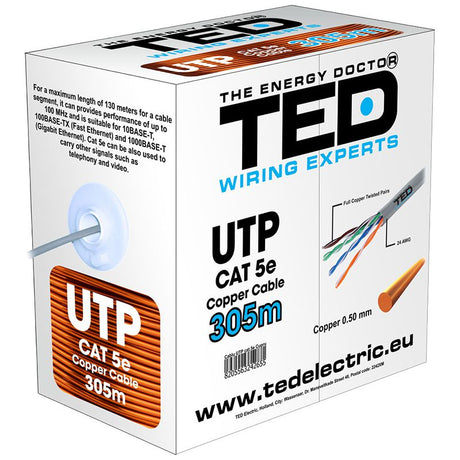 Cablu Utp Cat 5 Cupru 305m Ted