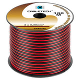 Cablu Difuzor Cupru 2x0.20mm Rosu Negru 100m Kab 0380
