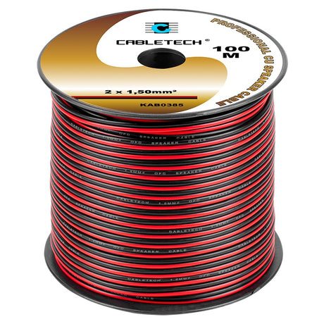 Cablu Difuzor Cupru 2X1.50MM Rosu/Negru 100M