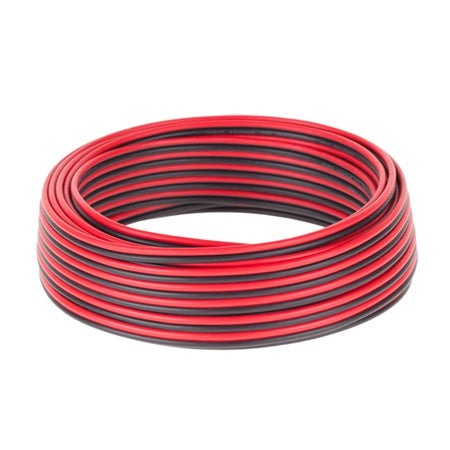 Cablu Difuzor Cca 2x0.75mm Rosu Negru 10m Kab 0417 cu Sunet Stereo